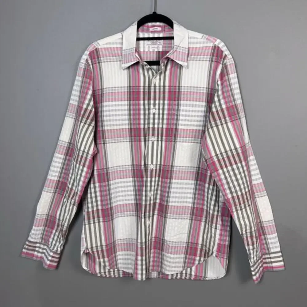 Wallace & Barnes J. Crew‎ shirt Mens Medium Western Plaid button down Retro work